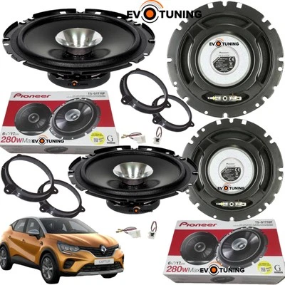Kit 4 Casse Altoparlanti Pioneer Anteriori e Posteriori per Renault Captur - Immagine 1 di 4