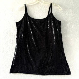 TORRID Sequin Cami Size 2 Black Sophie Party Cocktail Night Out Tank Top - Picture 1 of 9