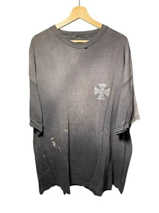 Vintage 90s West Coast Choppers WCC Faded Black T-Shirt Sz 3XL Ride To Live - Picture 1 of 11