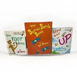 Dr Seuss lot Butter Battle Book 84’ The Foot Book 68’ Great Day For Up 74’ - Foto 1 di 18