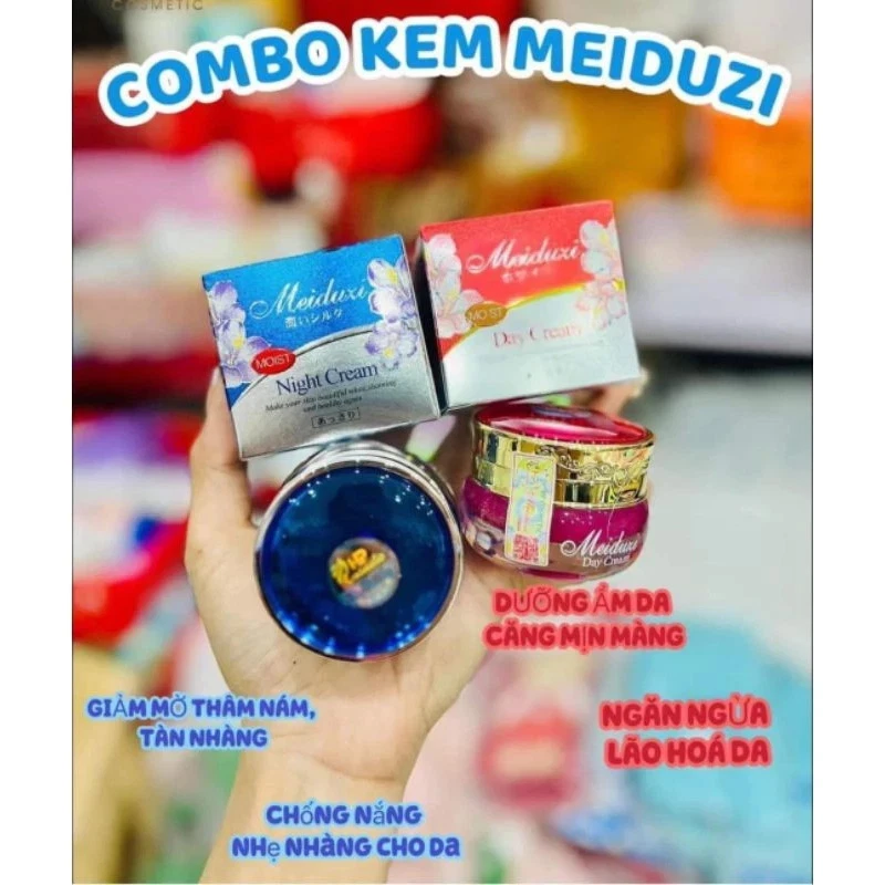 Genuine Japanese MEIDUZI Day and Night Cream Set for acne and dark spots - Image 1 of 4