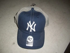 Sombrero ajustable Clenaup marca limpieza New York Yankees '47 azul marino y malla - Imagen 1 de 6