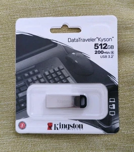 Kingston DataTraveler Kyson 512GB USB-A (3.2) Flash Drive - with Capless Metal - Picture 1 of 2