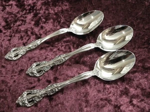 MICHELANGELO 3 Oval Soup Place Spoons Oneida Heirloom Stainless CUBE USA FINE - Picture 1 of 3