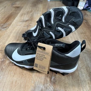 NEW Nike Alpha Menace 4 Shark Men’s Size 12 Molded Football Cleats Black - Picture 1 of 6