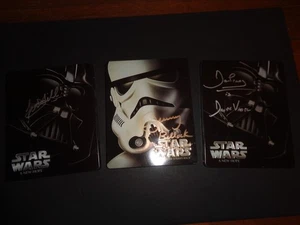 3 Star Wars hand signed cases with DVDs Mark Hamill, David Prowse and Jeremy - Picture 1 of 5