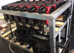 8 GPU Open Air Gehäuse Halterung Alu Mining Frame Open Case Mining Rig Miner - Bild 1 von 8