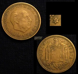 *GUTSE* FRANCO-184, 1 PESETA 1953*19-54, EBC- - Imagen 1 de 1