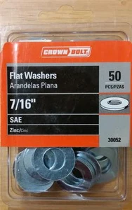 Arandelas planas SAE de zinc 7/16" (50 piezas) - Imagen 1 de 2