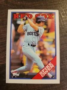 Tarjeta de béisbol Spike Owen #733 1988 Topps casi nueva/m Medias Rojas - Imagen 1 de 2