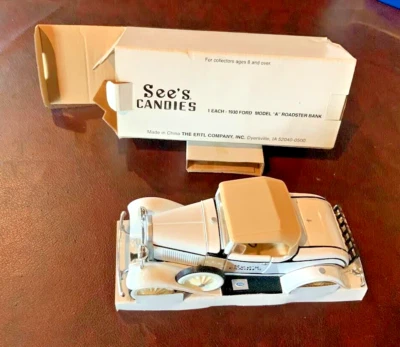 ERTL See's Candies 1930 Ford Modelo A Roadster Banco Diecast Car 1:25 nuevo en CAJA Foto 1 de 4