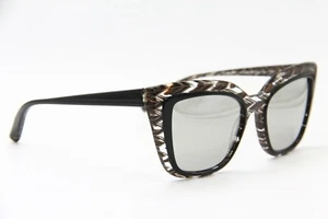 ALAIN MIKLI A05026 B1136G 2N BLACK&GREY AUTHENTIC MIRRORED SUNGLASSES 55-20 - Picture 1 of 3