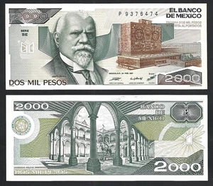 Mexico 2000 Pesos 1987, AUNC / UNC, P-86b - Picture 1 of 3