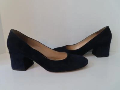 Zapatos/zapatos de tacón Gianvito Rossi azul marino gamuza acampanada bloque 60 mm EUR 39/US 8,5 Foto 1 de 4