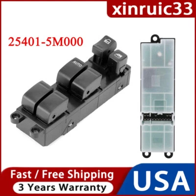 Interruptor de ventana eléctrica delantero izquierdo 254015M000 apto para Nissan Sentra 2002 2003 1,8 L Foto 1 de 4