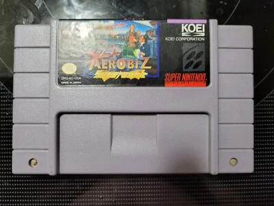 Vintage Nintendo SNES KOEI AEROBIZ SUPERSONIC Game - Image 1 of 2