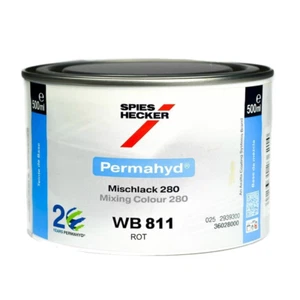 WB811 Red 500ml Spies Hecker Waterbased Mixing Tinter Permahyd System - Picture 1 of 1