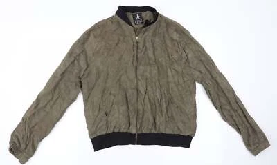 Atmosphere Womens Green Bomber Jacket Coat Size 18 Suede Effect - Image 1 of 4