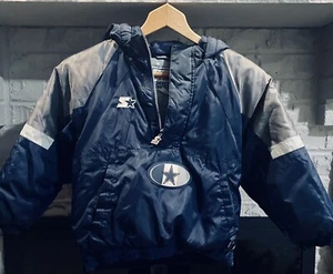 NFL PRO LINE COWBOYS AUTHENTIC STARTER PULLOVER  HOODED JACKET YOUTH LARGE - Picture 1 of 2