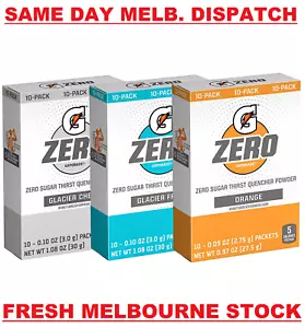 Gatorade Zero Sports Drink Powder- Sugar Free- Cherry,Glacier Freeze,Orange-30pk - Picture 1 of 9