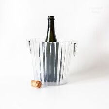 French MCM Vintage Perspex Lucite Champagne Ice Bucket Blanc Foussy
