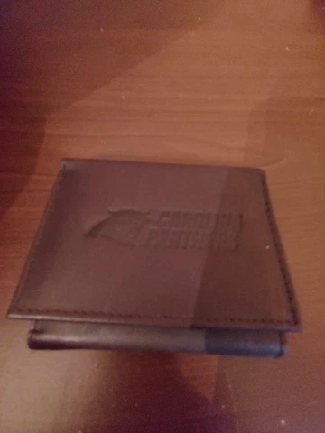 Carolina Panthers    Leather TriFold Wallet New Color Dark Brown Cover