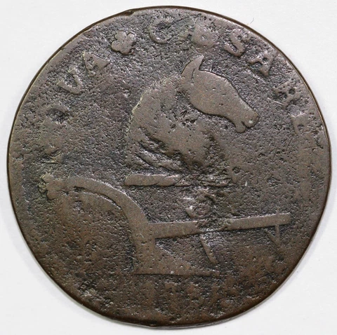 1788 M.77-dd Running Fox New Jersey Colonial Copper Coin Cover