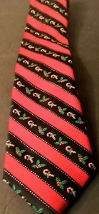 Noel Collection Men's Tie Candy Cane Theme very holiday festive pre owned  - Picture 1 of 7