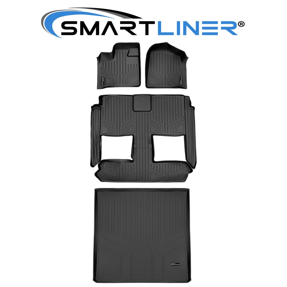 SMARTLINER Floor Mats Cargo Trunk Liner 2008-2020 Grand Caravan Town And Country - Image 1 of 4