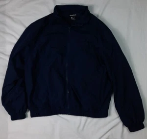 Bolle Tennis Mens Size Large Wind Breaker Blue Jacket Full Zip with Pockets - Picture 1 of 9