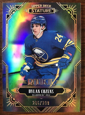 Dylan Cozens 2020-21 UD Stature /399 True Rookie 20/21 Upper Deck RC #135 Sabres - Image 1 of 2