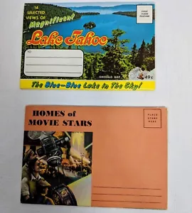 Postal desplegable con múltiples vistas de estrellas de cine de Lake Tahoe California CA Hollywood - Imagen 1 de 3