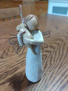 Willow Tree Susan Lordi Angel of Friendship With Dog Ornament Figurine 5" - Picture 1 of 5