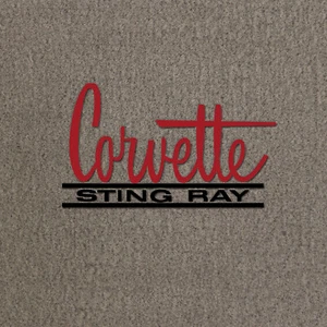 Lloyd Mats Velourtex Grey Front Floor Mats For Corvette 1966-1967 - Picture 1 of 6