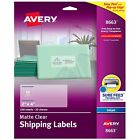 Avery Matte Frosted Clear Address Labels for Inkjet Printers, 2" x 4", 250 La...