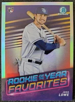 2022 Josh Lowe (RC) TB Rays MLB Bowman Rookie of Year Favorite Card #ROYF-11  - Image 1 of 2
