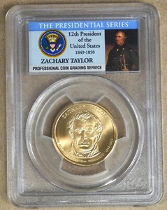 2009-P ZACHARY TAYLOR DOLLAR, SATIN FINISH, POSITION B, PCGS SP69 465566 - Picture 1 of 2