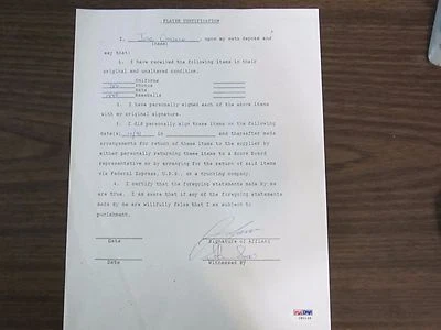 Jose Canseco Autograph Signed Auto Score Board Certification PSA/DNA Oakland A's - Image 1 of 3