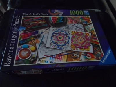 RAVENSBURGER 1000 JIGSAW PUZZLE  ' THE ARTIST'S DESK' EXCELLENT CONDITION - Image 1 of 4
