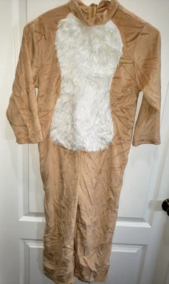 boys girls PLUSH HALLOWEEN COSTUME FURRY WHITE CHEST TAIL size LARGE DEER CUTE! - Image 1 of 2