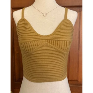 Suéter corsé acanalado ámbar dorado Aerie Top para mujer M Take Charge - Imagen 1 de 7