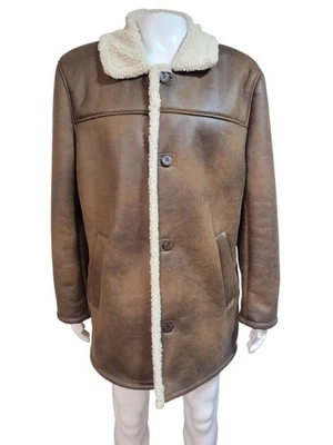 Rainforest All-Weather Faux Leather/Suede Chestnut Brown Versatile Jacket XL Men - Image 1 of 4
