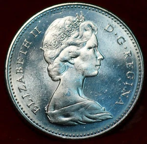 Uncirculated 1967 Canada 10 Cents Silver Foreign Coin - Picture 1 of 2