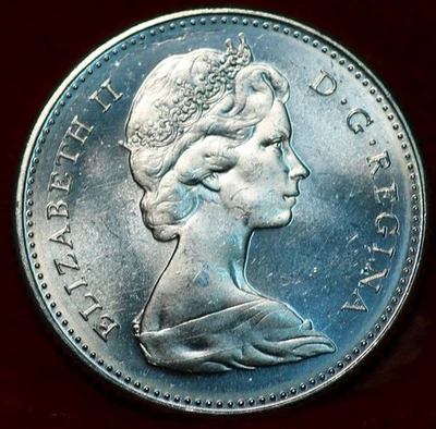Uncirculated 1967 Canada 10 Cents Silver Foreign Coin - Image 1 of 2