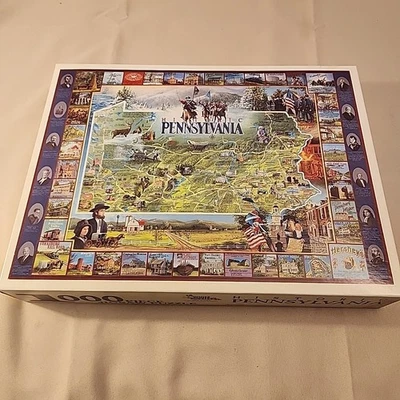 Puzzles White Mountain HISTÓRICOS Pennsylvania 1000 PC de colección raros Foto 1 de 4