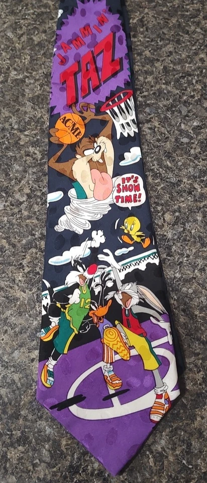 Corbata Taz 1993 LOONEY TUNES MANIA JAMMIN’ TAZ CORBATA CUELLO TAZMANIAN DEVIL ACME Foto 1 de 4