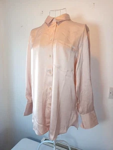 The White Company White Label Satin Oversized Hemd UVP 110£ UK 6 Neu Mit Etikett - Bild 1 von 12