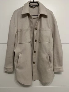Übergangsjacke Hemdjacke Creme beige Vila Gr. M / 38 - Bild 1 von 10