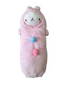 MOLANG PomPom Pagliaccetto Peluche Astuccio Portamatite Morbido Coniglietto Coniglio Millimages Studio - Foto 1 di 4