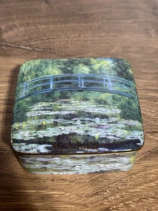 Caja de baratijas de porcelana Claude Monet de Goebel - Imagen 1 de 6